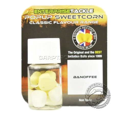 Искусственная плавающая насадка Enterprise Tackle Pop Up BANOFFEE CORN-YELLOW/WHITE Ирис